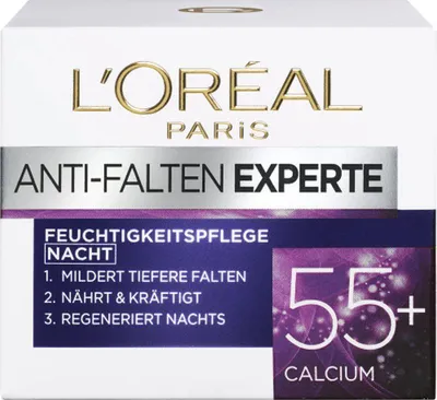 Immagine prodotto di LOreal Paris Crema Notte Antirughe Expert 55+ Barattolo 50ml