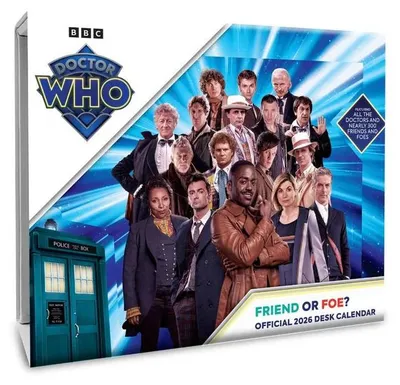Zdjęcie produktu dla Kalendarz Doctor Who 2026 (stołowy)
