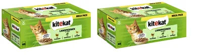 Produktbild von KITEKAT™ Multipack Portionsbeutel Landpicknick 3 Varietäten Truthahn, Kaninchen, Geflügel in Sauce 2 x 48 x 85g