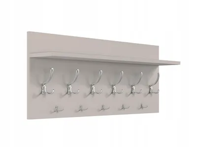 Produktbild von XXL Wandgarderobe "Kaschmir" 100 cm | Flurgarderobe mit Ablage & 11 Haken | Großes Kleiderhaken Paneel für Familien
