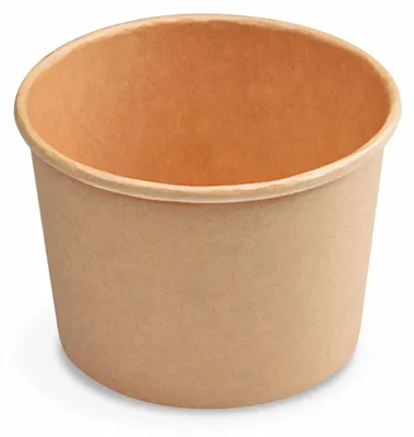 Produktbild von 150x Papierbecher Feinkostbecher Eisbecher rund braun 500 ml Ø 11,5 cm