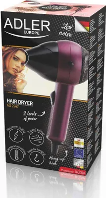Produktbild von Adler AD 2247 Haartrockner 1400W mit 2 Leistungsstufen