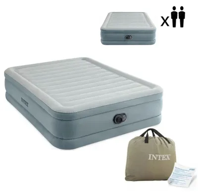 Image de Matelas gonflable double avec pompe intégrée, 203 x 152 x 46 cm