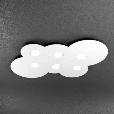 Zdjęcie produktu dla Nowoczesna lampa sufitowa Cloud Metal White 6 świateł Gx53