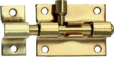 Produktbild von Messing polierter Grendelriegel 60 mm Bolzenriegel Möbelriegel Schubriegel