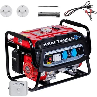 Produktbild von KRAFT&DELE | Einphasiger Generator, 3000W, 12/230V, Notstromaggregat, Stromerzeuger mit Zubehör, Stromgenerator