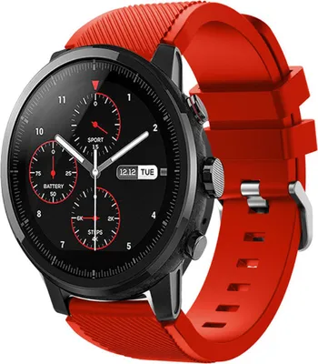 Produktbild von Strap-it Xiaomi Amazfit Stratos Armband Silikon (Rot)