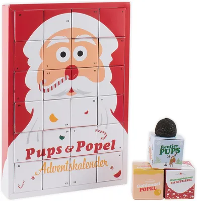 Produktbild von Spaß-Adventskalender mit witzigen, weihnachtlichen Süßigkeiten wie Rentierpupse | von Liebeskummerpillen