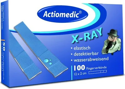 Produktbild von Actiomedic® DETECT Fingerverbände X-Ray Metall und Röntgen detektierbar Maße: 12 x 2 cm Größe