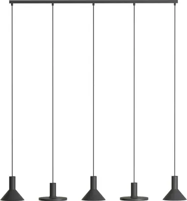 Produktbild von Hängelampe Metall H: max. 130 cm Schwarz GU10 länglich Pendelleuchte