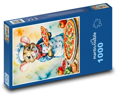 Obrázek produktu pro Puzzle 1000 Myška s pizzou - martinpuzzle