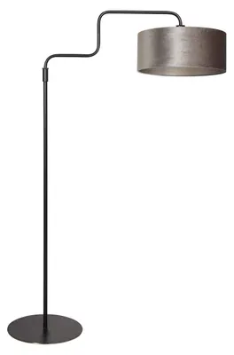 Image de Steinhauer - lampadaire - Bloeba - argent noir - métal velours tissu - Ø 40cm - E27 - 4167ZW