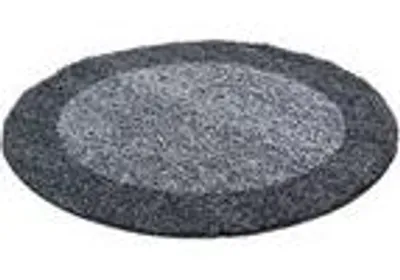 Produktbild von Teppich Wohnzimmer Hochflor Modern Design Langflor Shaggy Modern Flauschig, Größe: 160 cm Rund, Farbe: Grau