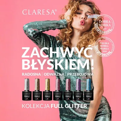 Zdjęcie produktu dla CLARESA Lakier hybrydowy FULL GLITTER 1 -5g