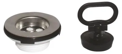 Produktbild von Bruckner Spülenauslauf aus Edelstahl 6/4", Stopfen mit Griff