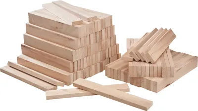 Produktbild von VBS Bastelklötzchen, 117 Stück, 22 x 8 x 160 mm Buchenholz
