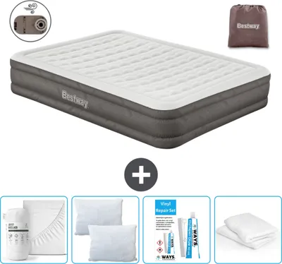 Produktbild von Bestway Luftmatratze - 2-Personen - 152 x 203 x 36 cm - Braun - Inklusive Zubehör