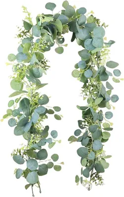 Produktbild von Kunstpflanze Eukalyptusgirlande 1,8 m - Dekoration für Hochzeiten und Gärten