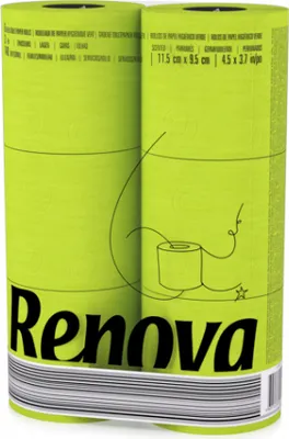 Produktbild von RENOVA Grünes Toilettenpapier - GRÜN in Folie 6 Rollen
