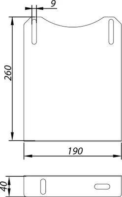 Produktbild von ADAM DW Wandhalterverlängerung fI 150, einstellbar 260-300mm