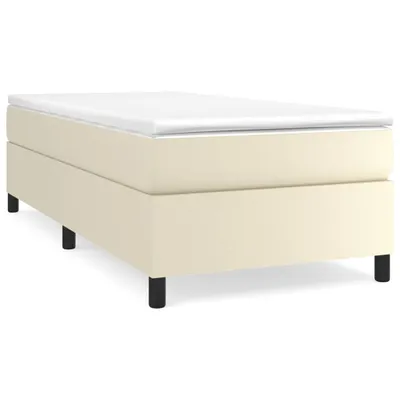 Obrázek produktu pro vidaXL Box spring bed frame cream 90x200 cm Imitace kůže