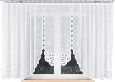 Image de MARKIZETA Rideau 400x160 Ewelina blanc jacquard fini 019312/FBL/001/400160/1