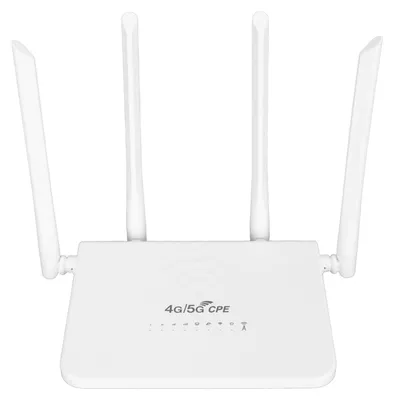 Image de Routeur sans fil CPE R103 5G 4G LTE avec emplacement pour carte SIM, point d'accès Wi-Fi mobile débloqué à 300 Mbps, équipé de 4 antennes de 5 dBi, compatible avec l'Asie, alimentation 100–240 V, prise britannique