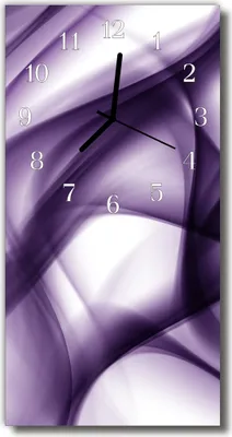 Produktbild von Tulup Glasuhr Wanduhr Küchenuhr Echt-Glas 30x60 Muster Lila