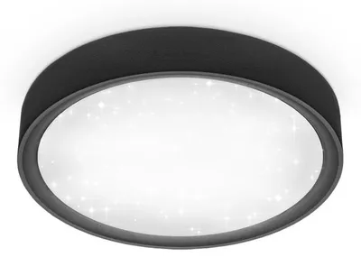 Image de Plafonnier étoilé LED 12 W I 4.000K I 25 cm de diamètre I 1.200 lumens I lumière blanche neutre I noir mat