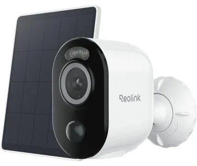 Image de Caméra de surveillance extérieure REOLINK B330 avec panneau solaire, Autonome sans fil, Vision nocturne, Blanc