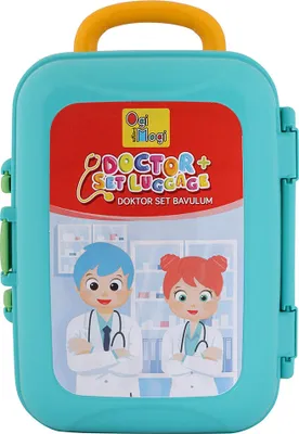 Produktbild von Ogi Mogi Toys Arztkoffer, 8-teiliger Doktorkoffer mit Stethoskop, Thermometer, Spritze und praktischem Tragegriff, Rollenspiel Kit, Spielzeug für Kinder ab 3 Jahren