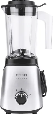 Produktbild von Caso B300 Standmixer, Edelstahlgehäuse, 300 Watt, 0,7 l Behälter, 3 Geschwindigkeiten, Universalzerkleinerer-Zubehör, Becher mit Trinkdeckel