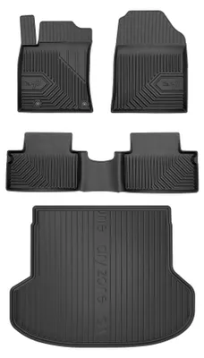 Productafbeelding van Rubberen automatten + kofferbakmat voor Kia Proceed III 2018-2025 – 4-delig, zwart, op maat – Wielganizator