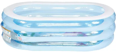 Produktbild von Intex 5748NP, Kinderpool,163 x 107 x 46cm,3 aufblasbare, transparente Ringe, mit Ablassverntil, inkl. Reperaturflicken