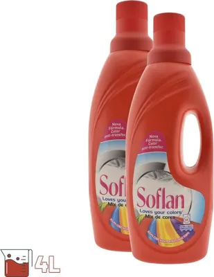 Immagine prodotto di Duo ammorbidente Soflan Color - 2 x 2 litri - 66 lavaggi