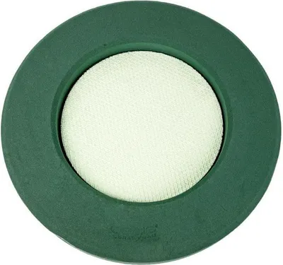 Produktbild von OASIS® Nass Steckschwamm Podest Ring Devany, Trauerfloristik, Bioline Holzunterlage, grün, 4,5cm, Ø37cm - Nasssteckschaum