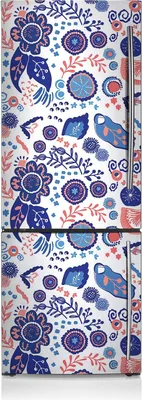 Produktbild von Kühlschrankmagnete Kühlschrank Magnetfolie Magnete Küche 60x190 cm - Abstrakte Blumen
