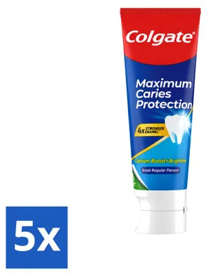 Produktbild von 5 x Colgate Caries Protection Tandpasta met Calcium 75ml - Vorteilspackung - 5 Stücke