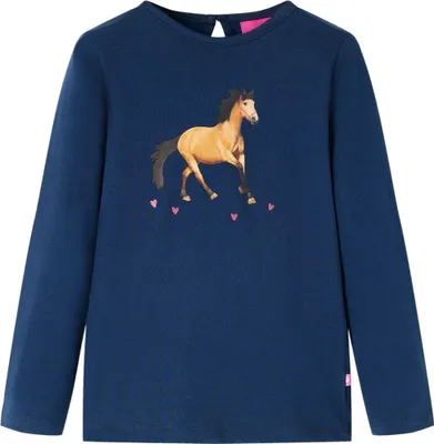 Produktbild von Kinder-Langarmshirt Marineblau 92