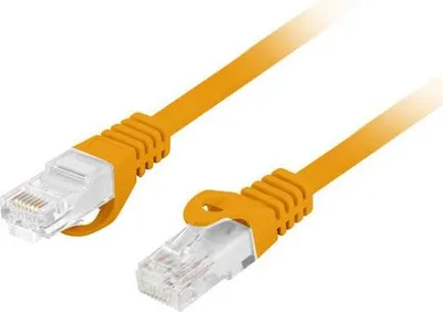 Obrázek produktu pro Lanberg UTP patch kabel Cat.6 0,25 m LSZH CU Fluke soubory Oranžová