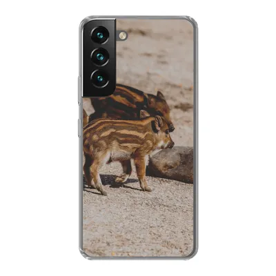 Produktbild von MuchoWow® Handyhülle Schutzhülle Hülle für Samsung Galaxy S22 Baby - Wildschweine - Wild Silikon Softcase Handy Hülle - Mobiltelefonhülle