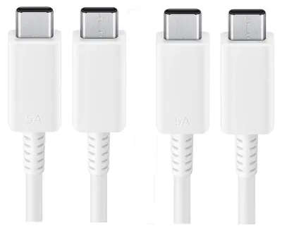 Produktbild von 2x Schnell-Ladekabel USB-C 1m 5A weiß für Xiaomi 14 13C 13T 13 12T 12 11T 11  Pro Ultra Lite 5G beidseitig USB Typ C Anschluss