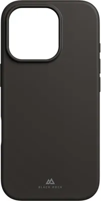 A black iPhone case is shown from the back on a white background.