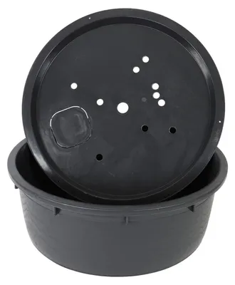 Produktbild von CLGarden Springbrunnenbecken Set mit ø 88cm GFK Deckel 150 Liter PE Becken für Springbrunnen Quellstein 90cm