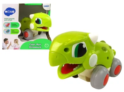 Image de Figurine verte dinosaure sur roues