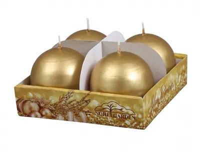 Image de Bougie KOULE métallique d6cm 4pcs