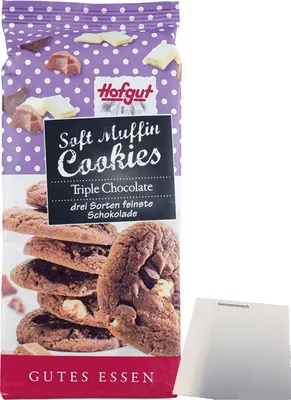 Produktbild von Hofgut Soft Cookies Triple Chocolate (210g Packung) + usy Block