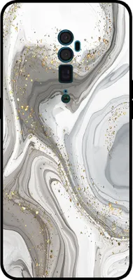 Produktbild von Smartphonica Telefon Fall geeignet für Oppo Reno 10X Zoom mit Marmor-Druck - TPU zurück Abdeckung Fall Marmor-Design - Silber