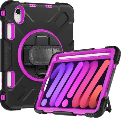 Produktbild von Tasche für iPad Mini 6 8.3" mit Ständer und Stylushalter Schwarz