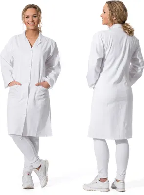 Produktbild von Laborkittel / Kittel Größe 36, 65% Polyester und 35% Baumwolle, weiß